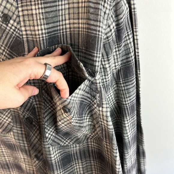 NWT Woolrich Miners Wash Cotton Flannel Plaid Shirt Sz Large Button Down Modern - Picture 9 of 15